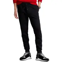Ralph Lauren for man. 710888283001 Double knitted jogger trousers black (XL), Casual, Cotton