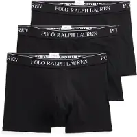 Ralph Lauren for man. 714835885002 3 black stretch cotton boxer briefs (XL), Homewear, Elastane