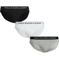 Ralph Lauren for man. 714835884003 Pack of 3 Low Rise briefs black, gray, white (S), Homewear, Grey, Cotton