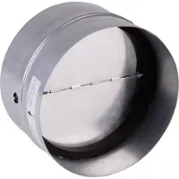 Wallair N35984 Returluftspærrer med tætningsgummi Passer til rørdiameter: 12.5 cm Forzinket