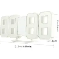 24hShop Stor 3D digital veggklokke / vekkerklokke med hvitt LED-lys - Multifunksjonell