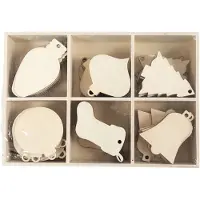 Adlibris Julepynt, H: 5,5-7 cm, B: 4-5 cm, hullstr. 4 mm, 90 stk./ 1 pk.