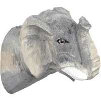 Ferm Living Knagg - Håndskjært tre - 9,5x9,5x5 cm - Elefant - - OneSize - Knagg
