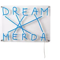 Seletti LED-dekovegglampe Dream-Merda, blå