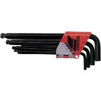 Teng Tools sett med unbrakonøkler hex type L 5/64 - 3/8 med kule 9 stk (112260203)