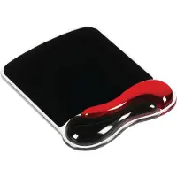 Kensington Duo Gel Mouse Pad Wrist Rest - Musematte med håndleddsstøtte - svart, rød - TAA-samsvar