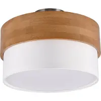 TRIO Taklampe Seasons, tre/hvit, Ø 30 cm
