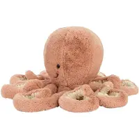 Jellycat Kosedyr - Liten - 27x10 cm - Odell Octopus - - OneSize - Kosedyr
