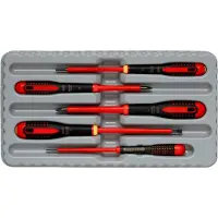 Bahco BE-9881S ERGO isolert skrutrekkersett 5 stk. 1000V SL3,0/4,0/5,5 PH1/2