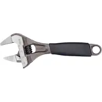 Bahco Ergo Large Opening Center Knurled With Rubber Handle And Finish Pliers 32 Mm 170 Mm Skiftenøkkel