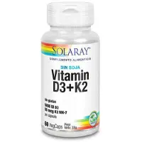 Solaray Vitamin D3+k2 (mk7) 60 Enheter