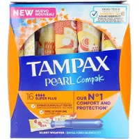 Tampax Pearl Compak Super Plus, 16 stykker