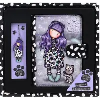 Santoro London Gorjuss Smitten Kitten Notatbokkesett Med Bokmerke