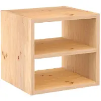 Astigarraga 1 Kubisk Modulhylle + Mellomhylle I Massiv Furu