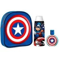 Air val international Captain America Eau De Toilette Spray 50ml Set 3 Pieces