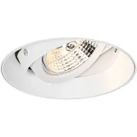 QAZQA Moderne innfelt spotlight hvit GU10 AR70 rund uten ramme - Oneon