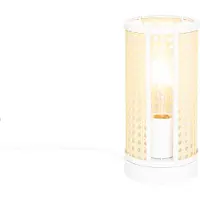 QAZQA Oriental bordlampe hvit med rotting 12 cm - Akira