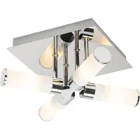 QAZQA Moderne baderomstaklampe krom 4-lys IP44 - Bath