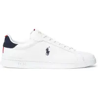 Ralph Lauren for man. 809860883003 Heritage Court II white leather sneakers (45), Flat, Laces, Casual