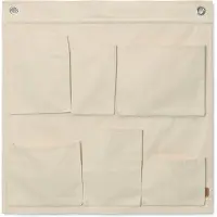 Ferm Living Vegglommer - Lerret - Off-White - - OneSize - Oppbevaring