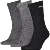 Puma Crew Sock (3-Pack), Clothing, Antracite/Grey, 47-49