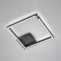 Knapstein Yoko LED taklampe, opp/ned, 40x40 cm, svart