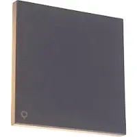QAZQA Design vegglampe grå aluminium 15 cm inkl. LED 9W - Skyf