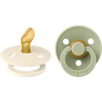 BIBS Colour Smokker - 2-pack - Str. 1 - Anatomisk - Ivory/Sage - - 0-6 md - Smokk