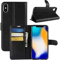 Mtp Products iPhone XS Max Strukturert Lommebok-deksel - Svart
