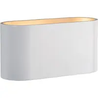 Lucide Vegglampe Xera, oval, hvit