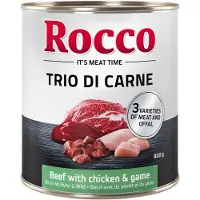 Rocco Classic Trio di Carne - 24 x 800 g - Okse, Kylling & Vilt