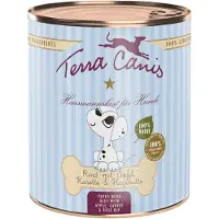 Terra canis Puppy Menu 6 x 800 g - Storfekjøtt med eple, gulrot og nype