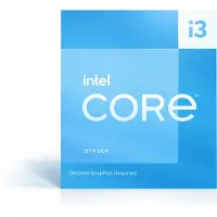 Intel Core i3 13100F - 3.4 GHz - 4 kjerner - 8 tråder - 12 MB cache - FCLGA1700 Socket - Boks