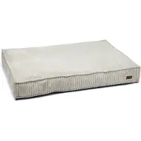 Designed By Lotte hvilepute Ribbet, lysegrå - ca. L 120 x B 80 x H 15 cm