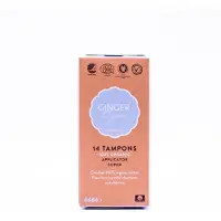 Ginger Organic GINGER ORGANIC_Tamponger Super økologiske tamponger med applikator 14 stk
