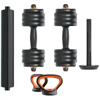 Fed Hantlesett V2+stang+kettlebell 40kg