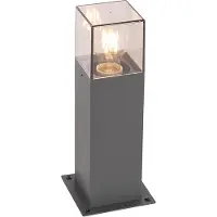 QAZQA Moderne utendørs gulvlampe 30 cm mørk grå IP44 - Danmark