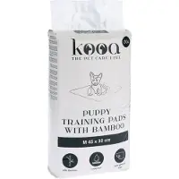 Kooa treningsunderlag med bambus til hundevalper - Large: L 60 x B 45 cm, 30 stk