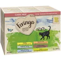 Feringa Classic Meat Menu skåler i økonomipakke 48 x 100 g - Mix-pakke I (6 sorter)