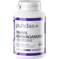 Puhdas+ + Strong Ashwaganda + BioPerine 125 mg 60 vegcaps