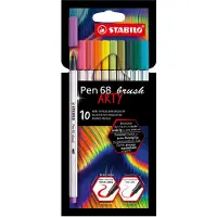 Stabilo Pen 68 Brush Arty Tusjpenn 10 Enheter