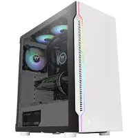 Thermaltake H200 TG Snow RGB - Tower - ATX - sidepanel med vindu (herdet glass) - ingen strømforsyning (PS/2) - hvit - USB/lyd