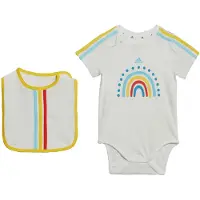 Adidas Gaveeske - Body/Siklesmekke - I 3S - Hvit/Gul - - 2 år (92) - Kortermet body