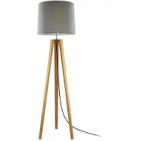 HerzBlut Anni gulvlampe, oljet/taupe eik