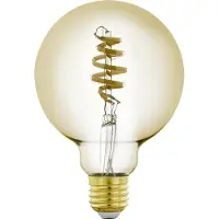 Eglo CONNECT-Z E27 LED G95 ravfarget globelampe med spiral og forskjellig hvitt lys