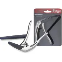 Stagg Curved Trigger Capo For Acoustic & Electric Guitar Chrome