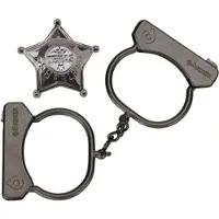 Gonher metal håndjern i cowboystil med emblemat - 239858