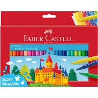 Faber-Castell Felt Tip Pen Castle Pack of 50 in Cardboard Box