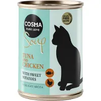 Cosma Soup 6 x 100 g - Tunfisk og kylling med søtpotet