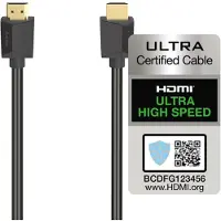 Hama Essential Line - Ultra High Speed - HDMI-kabel med Ethernet - HDMI hann til HDMI hann - skjermet - svart - støtte for 8K UHD (7680 x 4320)